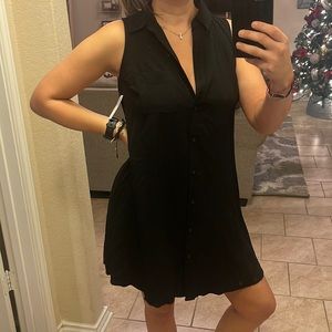 Black collared dress